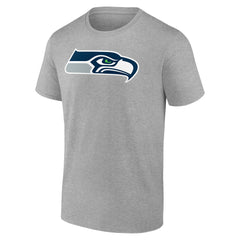 Seattle Seahawks Team Authentic Custom T-Shirt - Heathered Gray - NFL