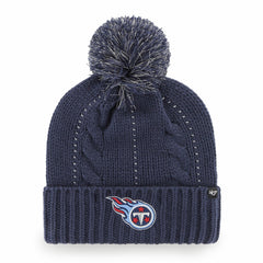 Tennessee Titans '47 Women's Bauble Cuffed Knit Hat with Pom - Navy - 47 brand