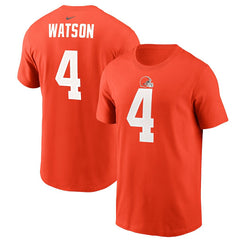 Deshaun Watson Cleveland Browns Player Name & Number T-Shirt - Orange - Nike