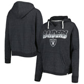 Las Vegas Raiders '47 Women's Color Rise Kennedy Notch Neck Pullover Hoodie - Black - 47 brand