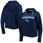 Tennessee Titans '47 Women's Color Rise Kennedy Notch Neck Pullover Hoodie - Navy - 47 brand