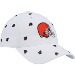 Cleveland Browns '47 Women's Confetti Clean Up Logo Adjustable Hat - White - 47 brand