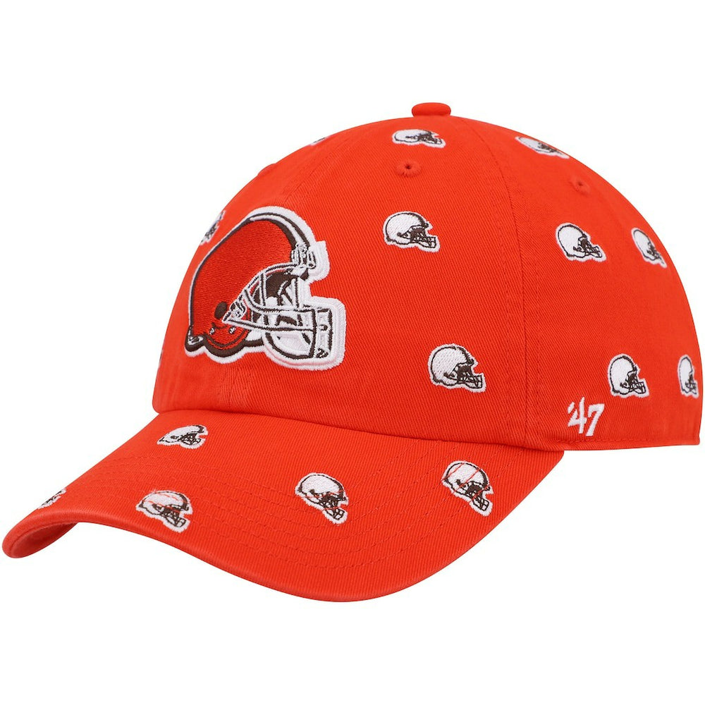 Cleveland Browns '47 Women's Confetti Clean Up Logo Adjustable Hat - Orange - 47 brand