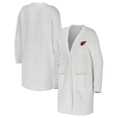 Arizona Cardinals WEAR by Erin Andrews Women's Cozy Lounge Cardigan Sweater - Cream - NFL