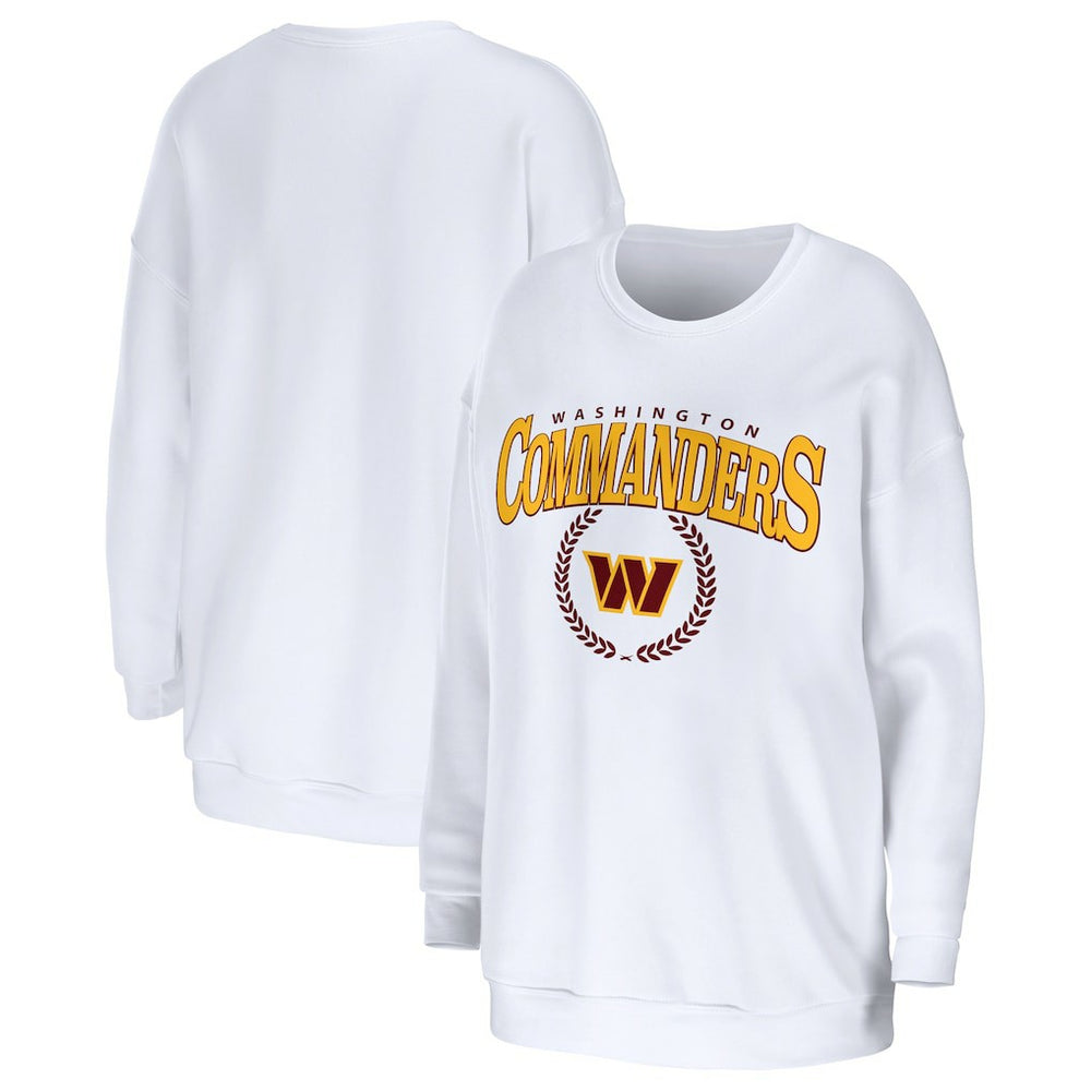 Washington Commanders WEAR by Erin Andrews Women's Oversized Pullover Sweatshirt - White - NFL
