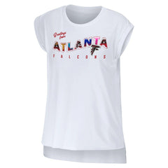 Atlanta Falcons WEAR by Erin Andrews Women's Greetings From Muscle T-Shirt - White - NFL