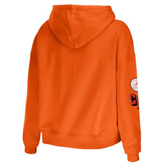 Cleveland Browns WEAR by Erin Andrews Women's Modest Cropped Pullover Hoodie - Orange - NFL