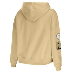 New Orleans Saints WEAR by Erin Andrews Women's Plus Size Modest Cropped Pullover Hoodie - Gold - NFL