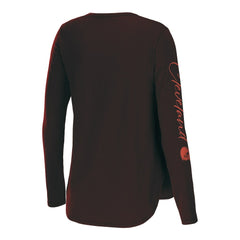 Cleveland Browns WEAR by Erin Andrews Women's Team Scoop Neck T-Shirt - Brown - NFL