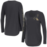 New Orleans Saints WEAR by Erin Andrews Women's Team Scoop Neck T-Shirt - Charcoal - NFL