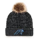 Carolina Panthers '47 Women's Meeko Cuffed Knit Hat with Pom - Black - 47 brand