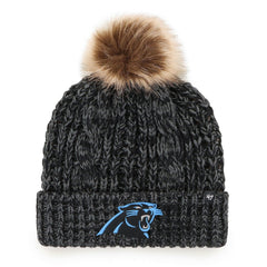 Carolina Panthers '47 Women's Meeko Cuffed Knit Hat with Pom - Black - 47 brand