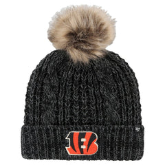 Cincinnati Bengals '47 Women's Meeko Cuffed Knit Hat with Pom - Black - 47 brand