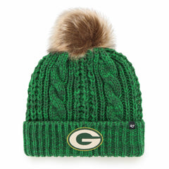 Green Bay Packers '47 Women's Meeko Cuffed Knit Hat with Pom - Green - 47 brand
