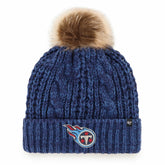 Tennessee Titans '47 Women's Meeko Cuffed Knit Hat with Pom - Navy - 47 brand