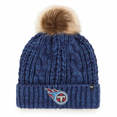 Tennessee Titans '47 Women's Meeko Cuffed Knit Hat with Pom - Navy - 47 brand
