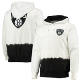 Brooklyn Nets FISLL Double Dribble Dip-Dye Pullover Hoodie Oatmeal