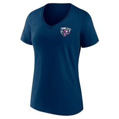Chicago Bears Women's Plus Size Mother's Day #1 Mom V-Neck T-Shirt - Navy - Fanatics