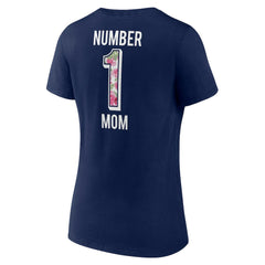 New England Patriots Women's Plus Size Mother's Day #1 Mom V-Neck T-Shirt - Navy - Fanatics