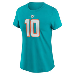 Tyreek Hill Miami Dolphins Women's Player Name & Number T-Shirt - Aqua - Nike