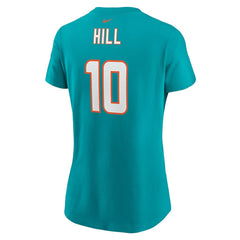 Tyreek Hill Miami Dolphins Women's Player Name & Number T-Shirt - Aqua - Nike