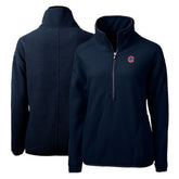 Chicago Cubs Cutter & Buck Women's Cascade Eco Sherpa Fleece Quarter-Zip Pullover Jacket for sale