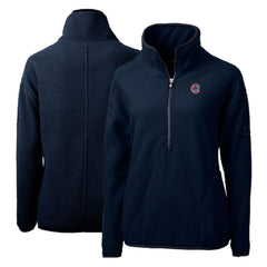 Chicago Cubs Cutter & Buck Women's Cascade Eco Sherpa Fleece Quarter-Zip Pullover Jacket for sale