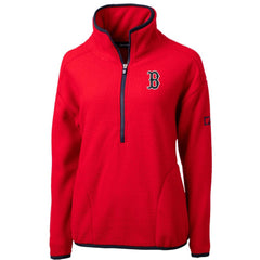 Boston Red Sox Cutter & Buck Women's Cascade Eco Sherpa Fleece Quarter-Zip Pullover Jacket Online