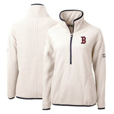 Boston Red Sox Cutter & Buck Women's Cascade Eco Sherpa Fleece Quarter-Zip Pullover Jacket Online