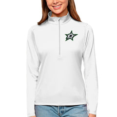 Dallas Stars Antigua Women's Tribute Quarter-Zip Pullover Top - White | NHL online
