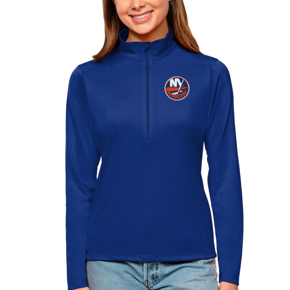 New York Islanders Antigua Women's Tribute Quarter-Zip Pullover Top - Royal | NHL online