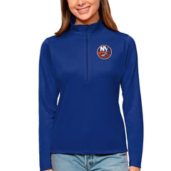 New York Islanders Antigua Women's Tribute Quarter-Zip Pullover Top - Royal | NHL online