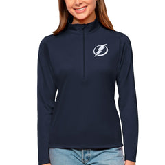 Tampa Bay Lightning Antigua Women's Tribute Quarter-Zip Pullover Top - Navy | NHL on sale