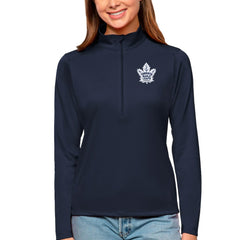 Toronto Maple Leafs Antigua Women's Tribute Quarter-Zip Pullover Top - Navy | NHL online