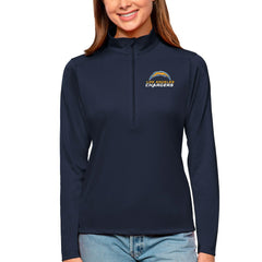 Los Angeles Chargers Antigua Women's Tribute Half-Zip Top - Navy - NFL