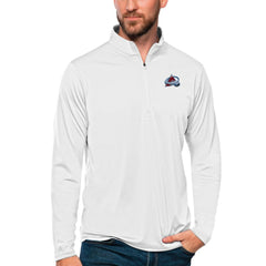 Colorado Avalanche Antigua Tribute Quarter-Zip Pullover Top - White | NHL discount
