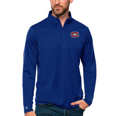 Montreal Canadiens Antigua Tribute Quarter-Zip Pullover Top - Blue | NHL sale