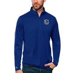 Dallas Mavericks Antigua Tribute Quarter-Zip Pullover Top Blue
