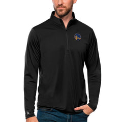 Golden State Warriors Antigua Tribute Quarter-Zip Pullover Top Black