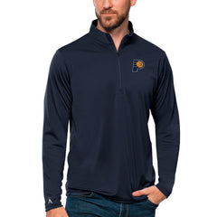 Indiana Pacers Antigua Tribute Quarter-Zip Pullover Top Navy