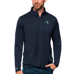 Minnesota Timberwolves Antigua Tribute Quarter-Zip Pullover Top Navy