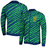 Nike - Brazil National Team 2022 Academy Pro Anthem Performance Raglan Full-Zip Jacket - Blue/Green