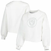 Brooklyn Nets Lusso Women's Lola Ball and Chain Pullover Sweatshirt White