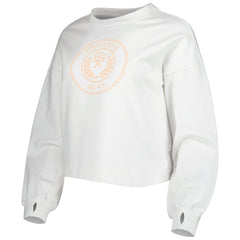 Phoenix Suns Lusso Women's Lola Ball and Chain Pullover Sweatshirt White