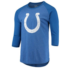 Jonathan Taylor Indianapolis Colts Majestic Threads Name & Number Team Colorway Tri-Blend 3/4 Raglan Sleeve Player T-Shirt - Royal - NFL