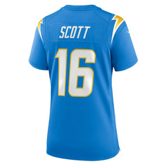 JK Scott Los Angeles Chargers Women's Game Jersey - Powder Blue - Nike