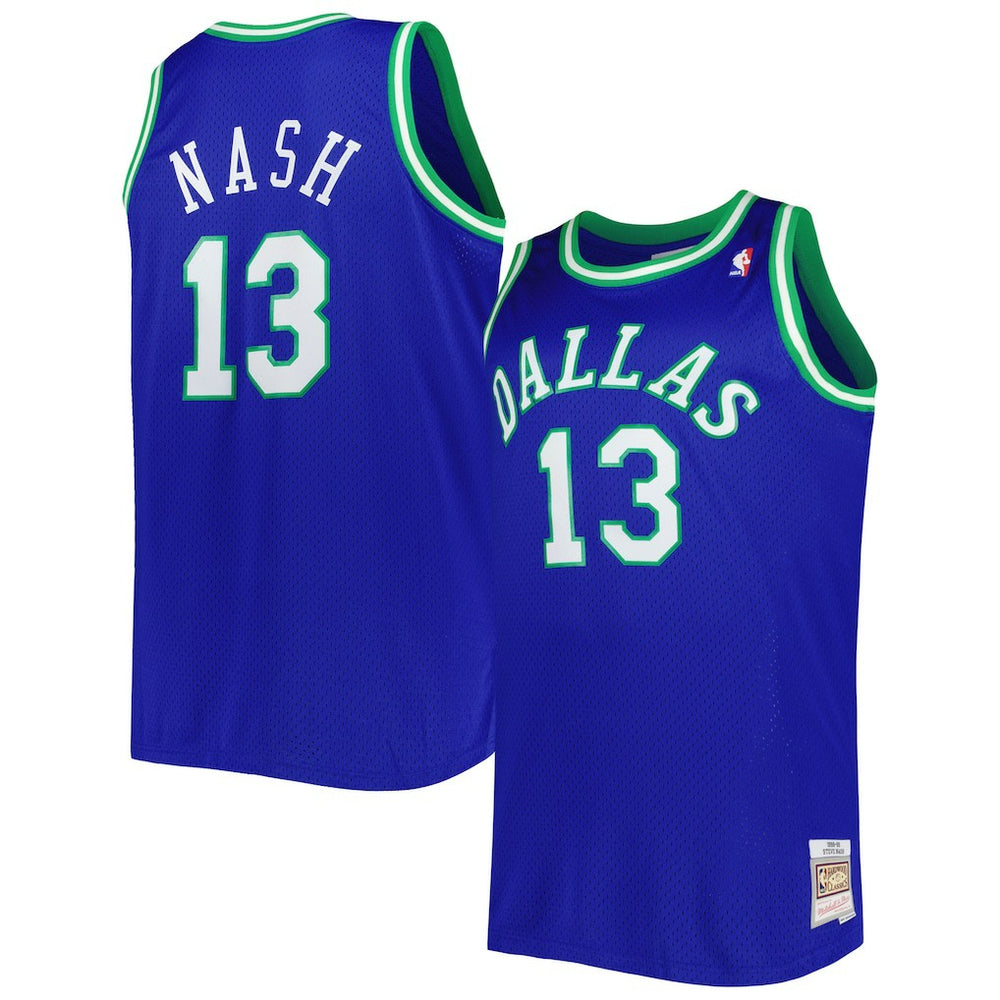 Mitchell & Ness Steve Nash Dallas Mavericks Big & Tall Hardwood Classics 1998/99 Swingman Jersey Blue