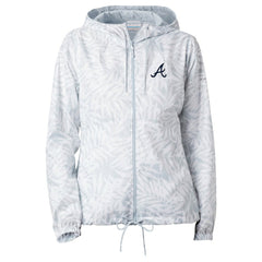 Atlanta Braves Columbia Women's Flash Forward Full-Zip Windbreaker Jacket for sale