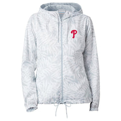 Philadelphia Phillies Columbia Women's Flash Forward Full-Zip Windbreaker Jacket for sale