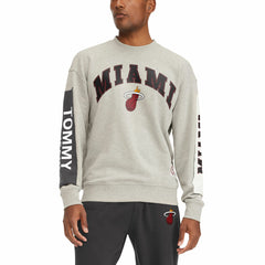 Miami Heat Tommy Jeans James Patch Pullover Sweatshirt Gray